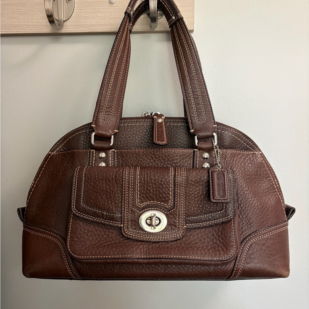 Coach Dark Brown Leather Satchel